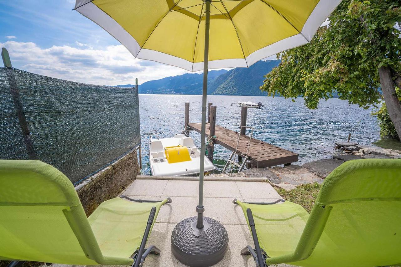 Il Glicine Appartamento Con Darsena Privata A Lago 贝特纳斯科 外观 照片